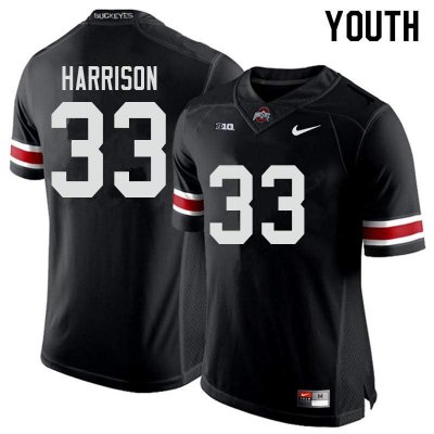 Youth Ohio State Buckeyes #33 Zach Harrison Black Nike NCAA College Football Jersey Latest AJR3344KC